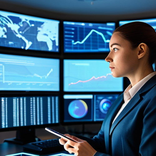 Home 22 A professional, thoughtful woman in a modest business suit, observing multiple holographic digital screens displaying abstract data and protected digital images. Her expression is serious and focused, conveying a sense of expertise in intellectual property. A stylized, glowing shield icon subtly appears on one of the screens, symbolizing digital content protection. The background is a clean, modern tech office with subtle light reflections. The overall mood is sophisticated and secure. fully clothed, appropriate attire, safe for work, professional, perfect anatomy, correct proportions, natural pose, well-formed hands, proper finger count, natural body proportions, professional photography, high quality.