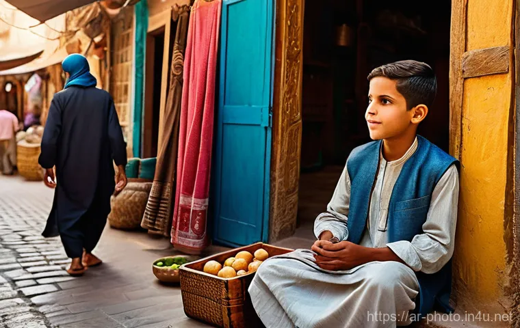 사진 자격증과 관련된 최신 이슈 - **Prompt:** A bustling, sun-drenched traditional souk in a historic Middle Eastern city. A male phot...