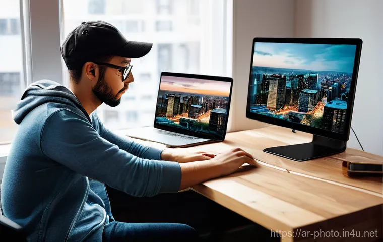 사진 자격증 필기시험 시간 관리 전략 - **Vibrant Color Theory in Photography:** A dynamic, well-lit indoor photography studio scene. A male...