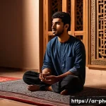 사진 자격증 시험장에서 실수하지 않는 법 - A focused young Arab male student preparing for a photography exam in a quiet, traditional Middle Ea...