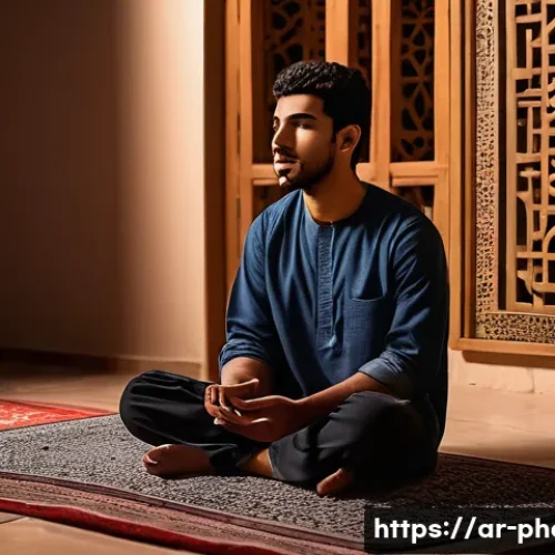 사진 자격증 시험장에서 실수하지 않는 법 - A focused young Arab male student preparing for a photography exam in a quiet, traditional Middle Ea...