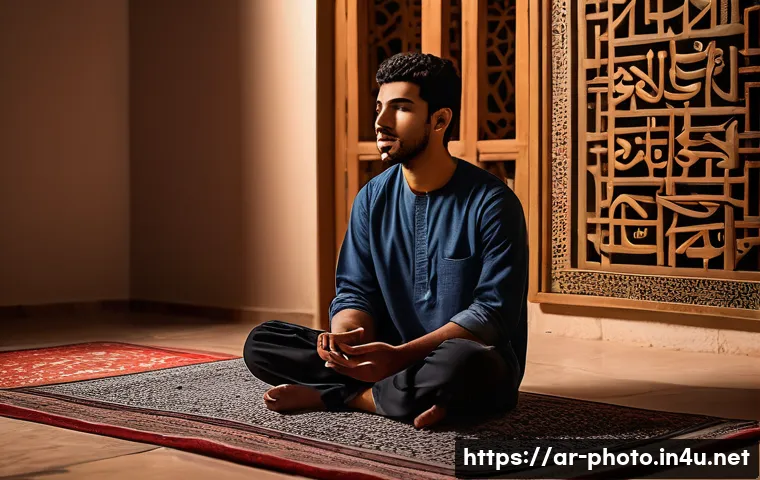 사진 자격증 시험장에서 실수하지 않는 법 - A focused young Arab male student preparing for a photography exam in a quiet, traditional Middle Ea...