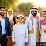 사진 자격증을 통해 배운 실무 경험 - A professional Middle Eastern photographer capturing a lively outdoor family event during golden hou...