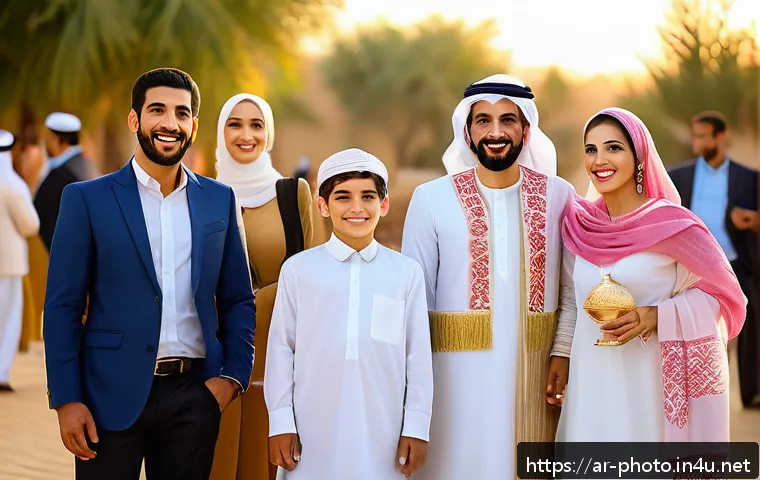 사진 자격증을 통해 배운 실무 경험 - A professional Middle Eastern photographer capturing a lively outdoor family event during golden hou...